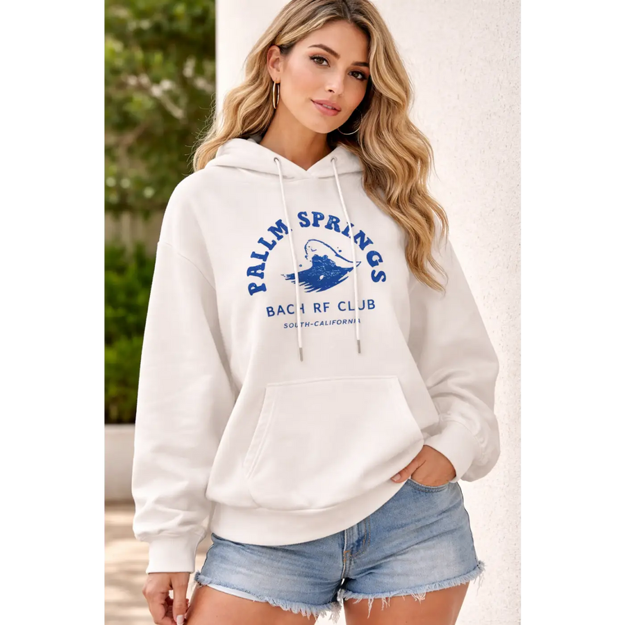 Palm Springs Graphic Hoodie - Hoodie / Graphic Sweatshirt / Casual Pullover