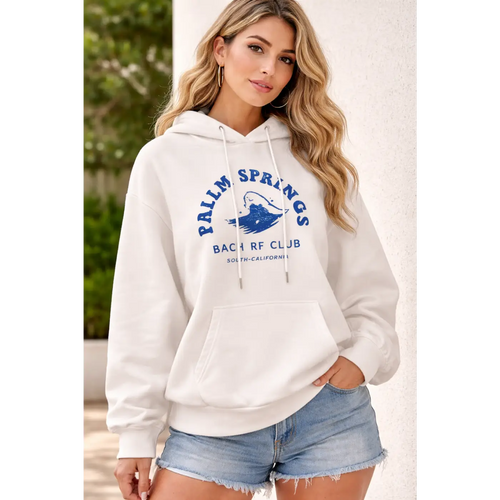 Palm Springs Graphic Hoodie - Hoodie / Graphic Sweatshirt / Casual Pullover