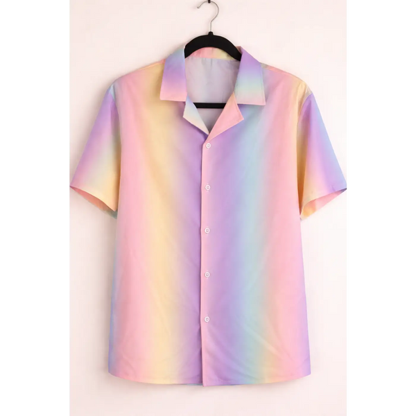 Pastel Dream Button-Up Shirt - Blouse / Button-Up Shirt