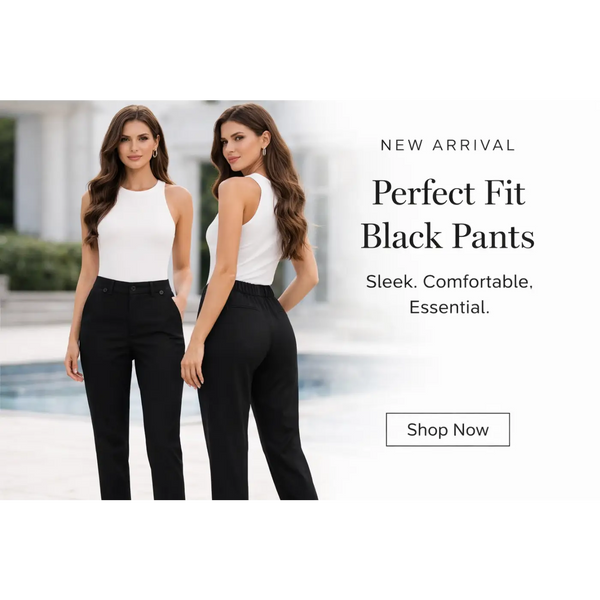 Perfect Fit Black Pants – High-Waisted Tailored Slim Fit Trousers - Women’s Pants