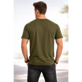 Puma Men’s Olive Green Logo T-Shirt | Regular Fit Casual Tee - T-Shirts