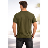 Puma Men’s Olive Green Logo T-Shirt | Regular Fit Casual Tee - T-Shirts