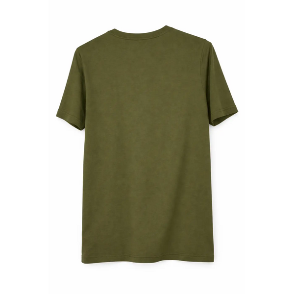 Puma Men’s Olive Green Logo T-Shirt | Regular Fit Casual Tee - T-Shirts