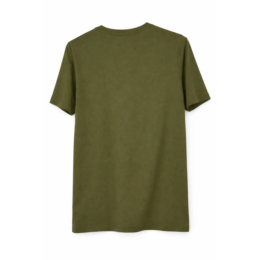 Puma Men’s Olive Green Logo T-Shirt | Regular Fit Casual Tee - T-Shirts