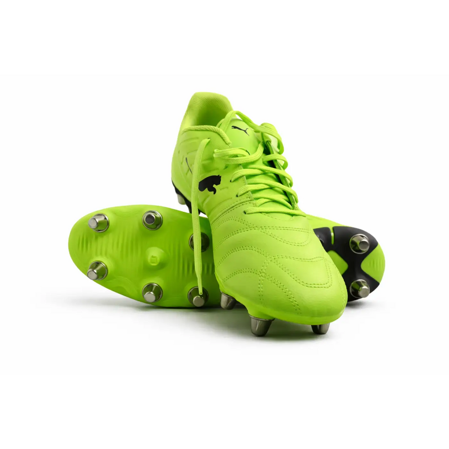 PUMA Neon Green Rugby Cleats – Soft Ground Performance Boots