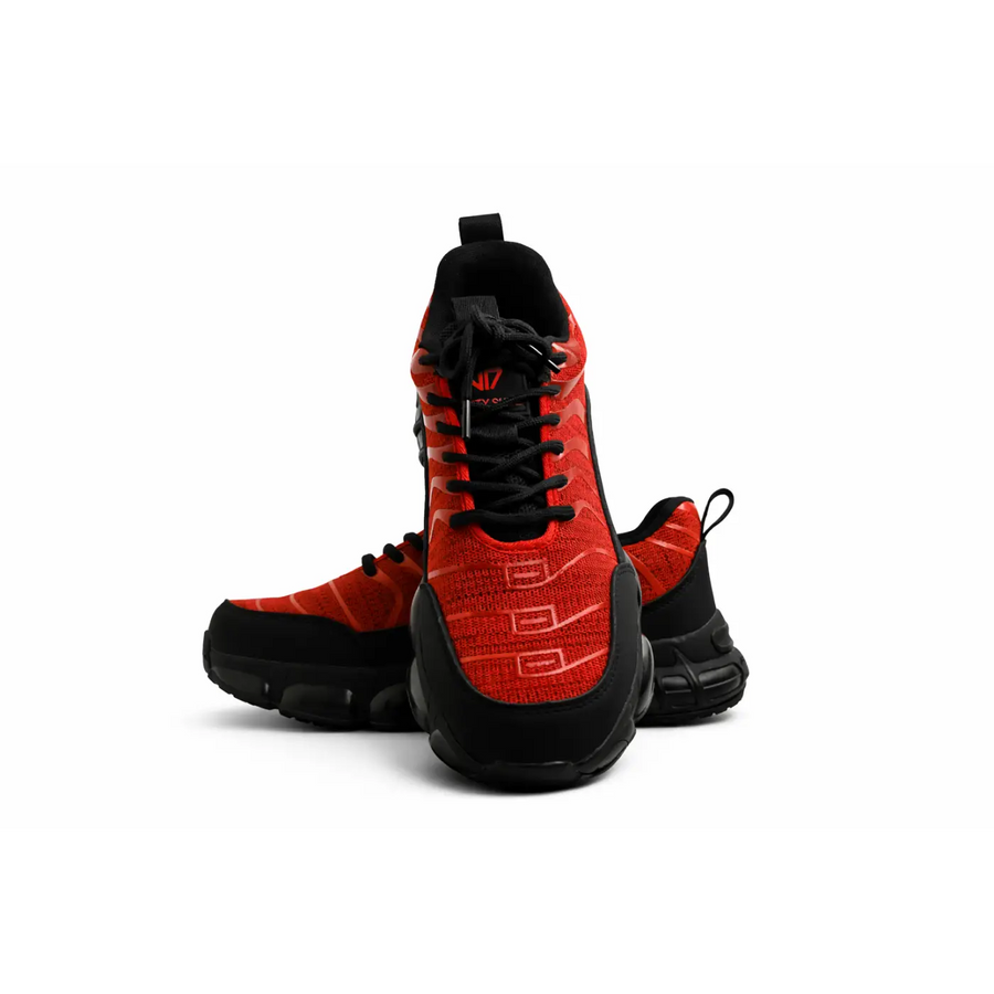 Red Air Cushion Safety Sneakers – Lightweight Protective Work Shoes