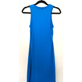 SHEIN Cobalt Blue Sleeveless Side Ruched Maxi Dress, Size XS