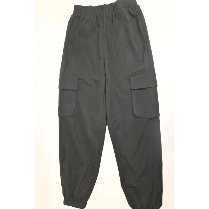 SHEIN Teen Black Cargo Jogger Trousers, Age 10-11 Years