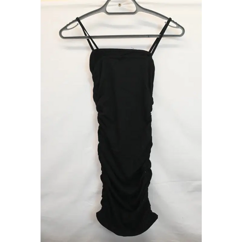 Shein Teen Black Ruched Bodycon Dress