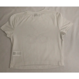 SHEIN White "8-Ball Cherry" Graphic Crop T-Shirt, Size XS