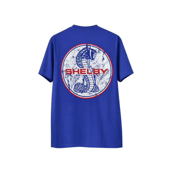 Shelby Cobra Vintage Graphic Men’s T-Shirt – Royal Blue - Men’s Graphic T-Shirt