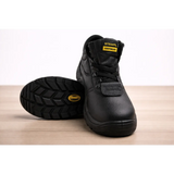 SiteSafe Men’s Black Safety Work Boots – Industrial Steel Toe Lace-Up Boots