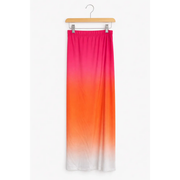 Sunset Ombre Maxi Skirt - Maxi Skirt / Casual Skirt / Summer Skirt