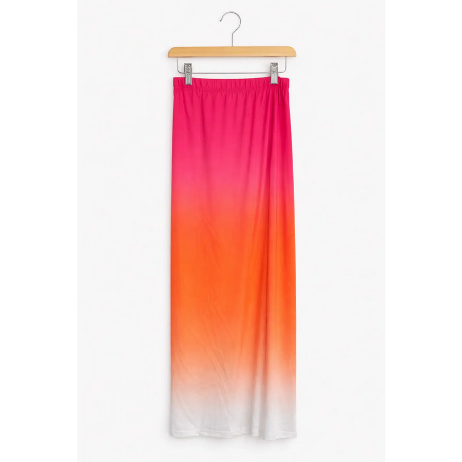 Sunset Ombre Maxi Skirt - Maxi Skirt / Casual Skirt / Summer Skirt