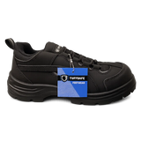 TuffSafe Steel Toe Safety Shoes – Anti-Slip Lightweight Work Sneakers (Black)
