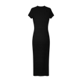 Women’s Black Bodycon Maxi Dress – Short Sleeve Fitted Elegant Long Dress