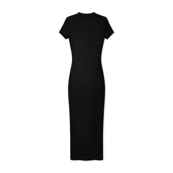 Women’s Black Bodycon Maxi Dress – Short Sleeve Fitted Elegant Long Dress