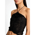 Women’s Black Crochet Knit Beach Cover-Up Dress