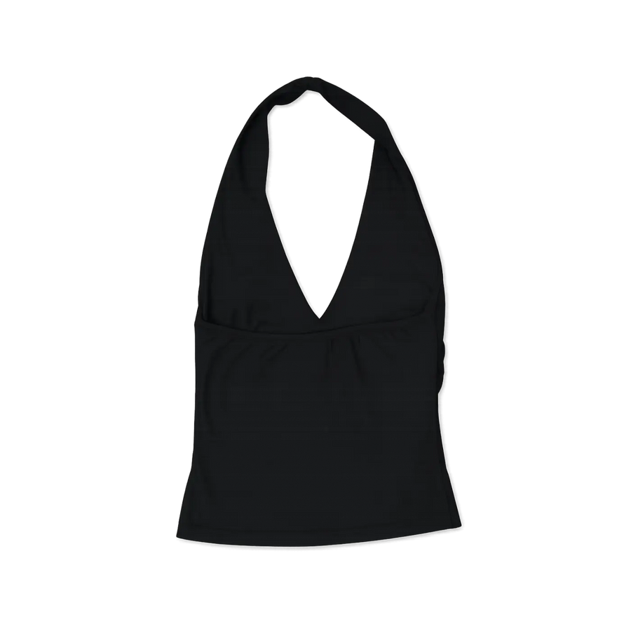 Women’s Black Halter Tankini Swim Top