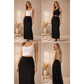 Women’s Black High-Waist Maxi Skirt – Elegant Slim Fit Stretch Skirt - Skirts