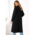 Women’s Black Longline Open Front Cardigan - Women’s Cardigan