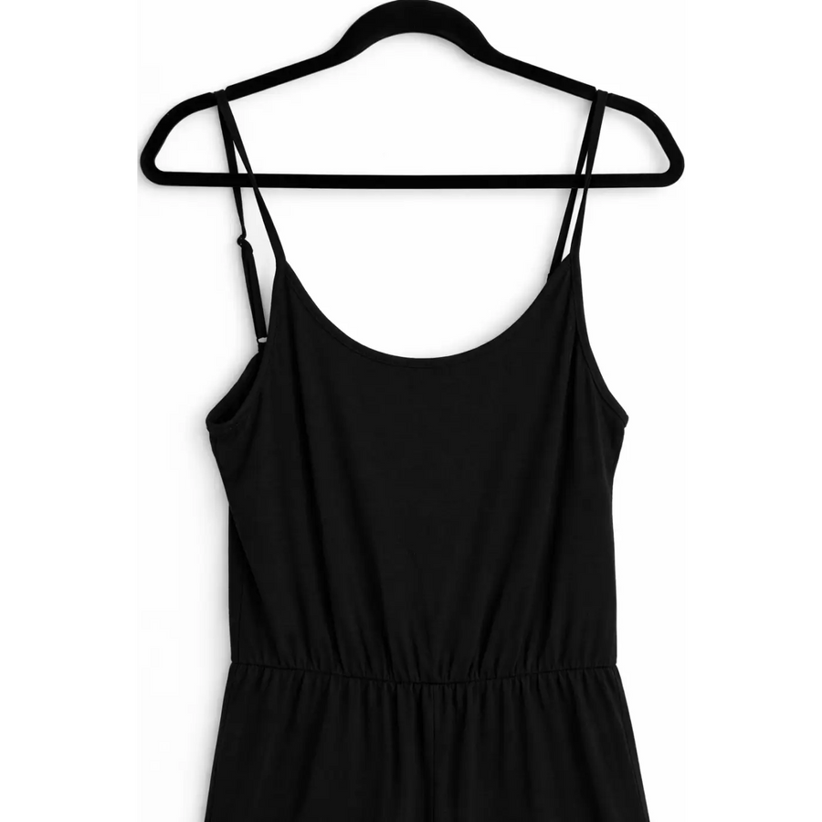 Women’s Casual Black Cami Romper – Lightweight Summer One-Piece - Jumpsuits & Rompers