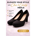 Women’s Classic Black Suede Pumps – Comfortable Mid Heel Elegant Work Shoes