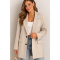 Women’s Classic Longline Blazer Coat – Elegant Casual Lapel Jacket - Coat / Outerwear