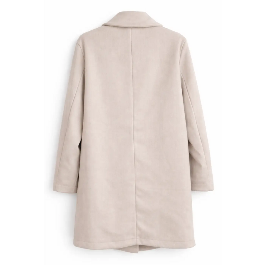 Women’s Classic Longline Blazer Coat – Elegant Casual Lapel Jacket - Coat / Outerwear