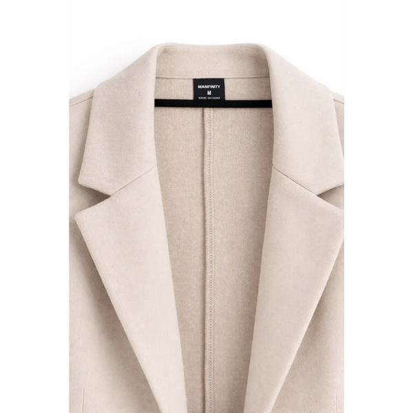 Women’s Classic Longline Blazer Coat – Elegant Casual Lapel Jacket - Coat / Outerwear