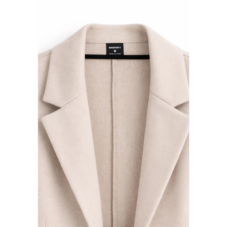 Women’s Classic Longline Blazer Coat – Elegant Casual Lapel Jacket - Coat / Outerwear