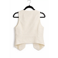 Women’s Elegant Textured Button Vest – Sleeveless Tailored Waistcoat - Vest / Waistcoat