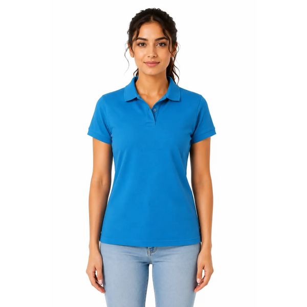 Women’s Essential Performance Polo Shirt – Bright Blue - Women’s Polo Shirt