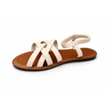 Women’s Flat Strap Sandals – Casual Summer Cross-Strap Comfort Sandals