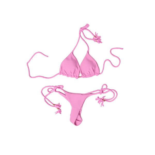 Women’s Pink Triangle String Bikini Set