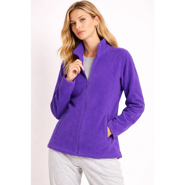 Women’s Purple Full Zip Fleece Jacket - Women’s Jacket
