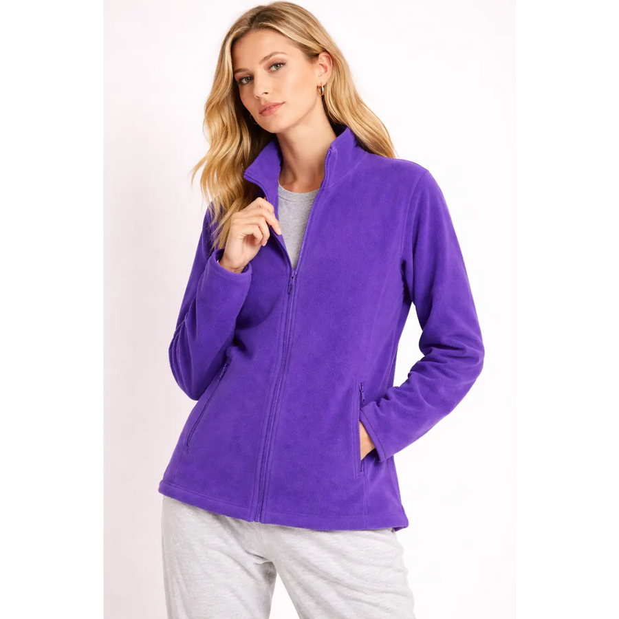 Women’s Purple Full Zip Fleece Jacket - Women’s Jacket