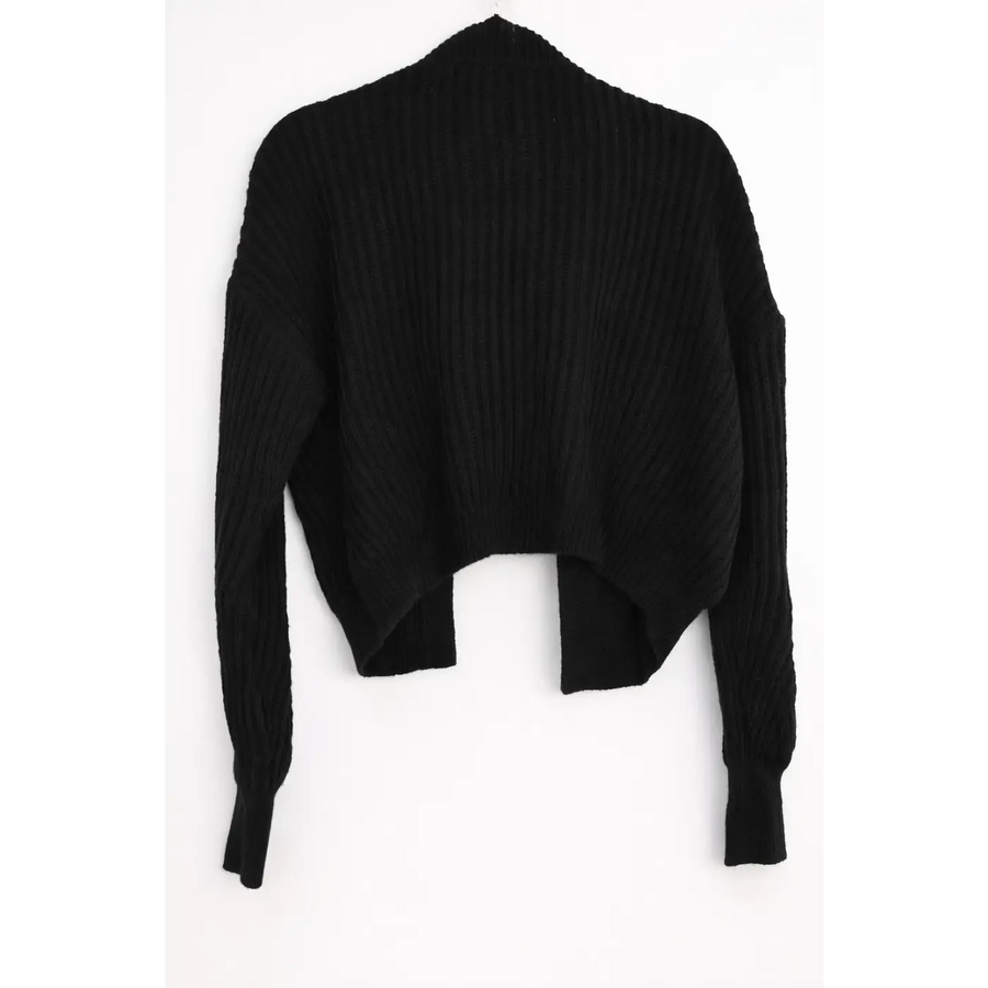 Women’s Ribbed Knit Cropped Cardigan – Open Front Lightweight Sweater