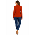Women’s Ribbed Mock Neck Sweater – Slim Fit Long Sleeve Knit Top
