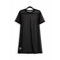 Women’s Sheer Black Mesh Cover-Up Dress – Lightweight Short Sleeve Beach Dress - Women’s Cover-Up Dress