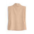 Women’s Sleeveless Zip Neck Top – Chic Minimalist Blouse - Top / Blouse