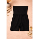 Women’s Strapless Shapewear Romper – Tummy Control Seamless Body Shaper Shorts (Black) - Shapewear