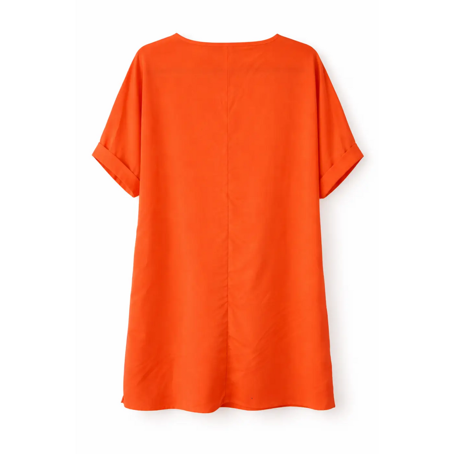Women’s V-Neck Shift Dress – Casual Short Sleeve Mini Dress - Dresses