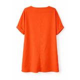 Women’s V-Neck Shift Dress – Casual Short Sleeve Mini Dress - Dresses