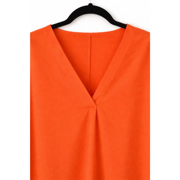 Women’s V-Neck Shift Dress – Casual Short Sleeve Mini Dress - Dresses
