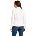Women’s White Open Front Blazer – Tailored Minimalist Lightweight Jacket
