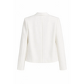 Women’s White Open Front Blazer – Tailored Minimalist Lightweight Jacket
