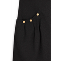 Zip Front Pocket Detail Mini Dress – Black - Mini Dress