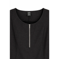 Zip Front Pocket Detail Mini Dress – Black - Mini Dress